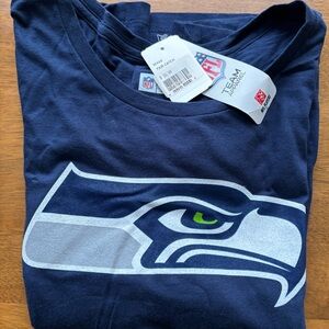 NFL Team Apparel Navy Blue Seahawks Tee